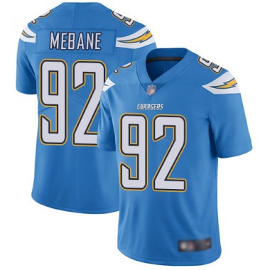 Los Angeles Chargers NFL Football Brandon Mebane Electric Blue Jersey Men Limited 92 Alternate Vapor Untouchable
